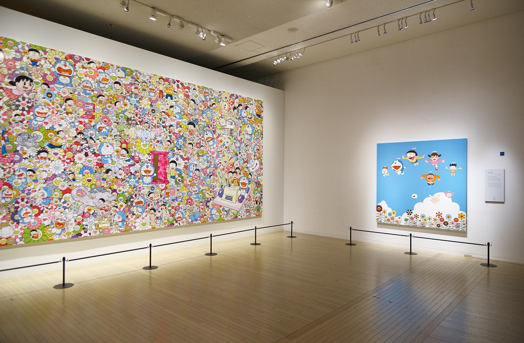 村上隆「這樣的事情真好-能實現的話更好」©2017-Takashi-Murakami／Kaikai-KikiCo.Ltd_.All-Rights-Reserved.-©Fujiko-Pro。「我與弟弟與哆啦A夢的暑假」©Fujiko-Pro-＆　Takashi-Murakami／Kaikai-Kiki-2002。-2